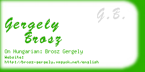 gergely brosz business card